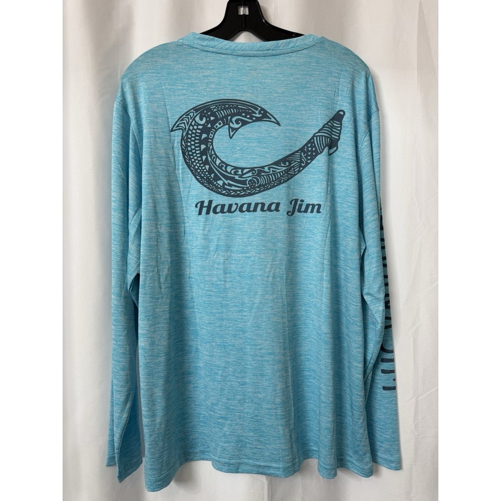 NWT Havana Jim Long Sleeve Cool Tech Tee Mens Size Large Moisture Wicking K19 - Picture 3 of 6